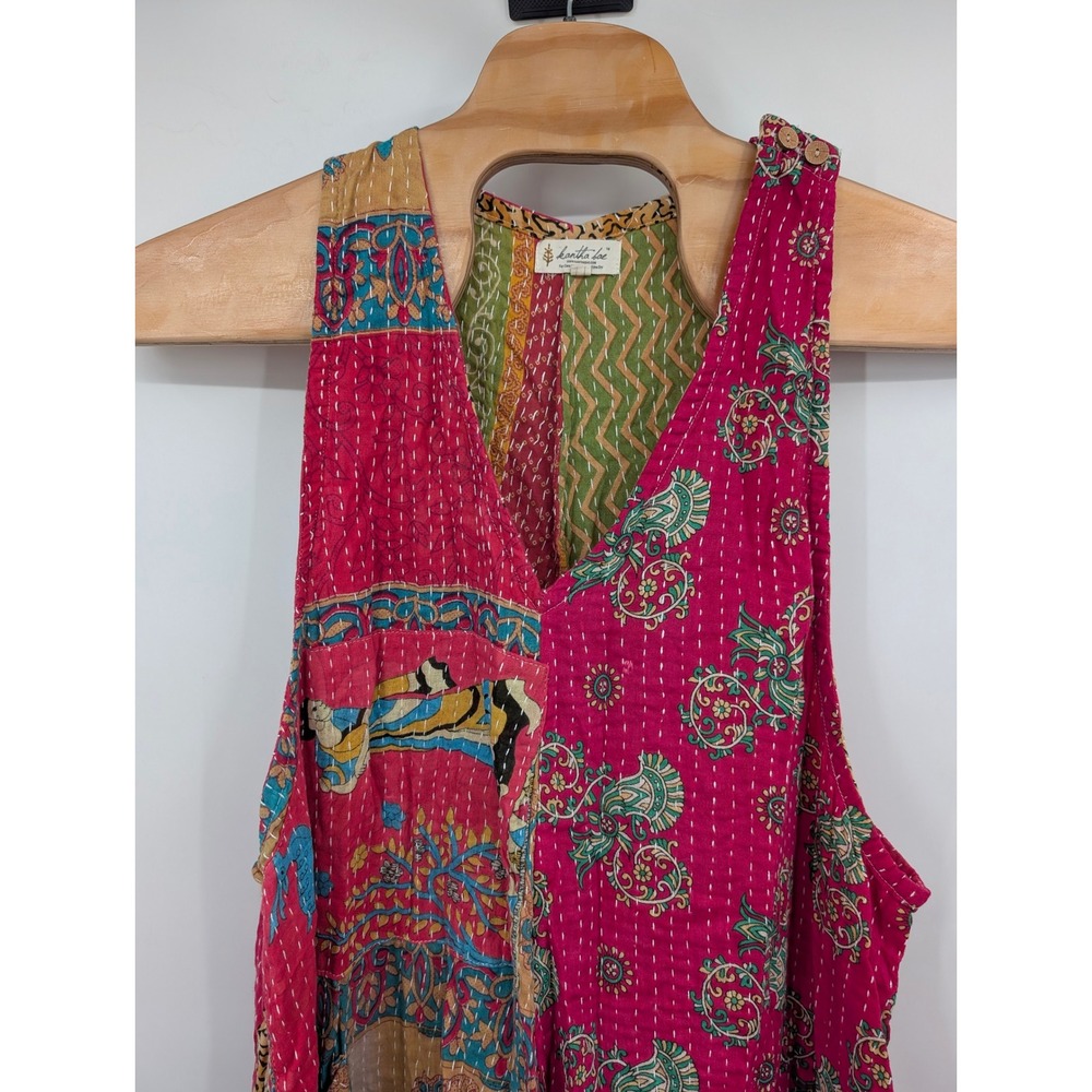 Kantha Bae Harmony Jumpsuit Patchwork Pockets Free Size OS  Oversized Wide Leg